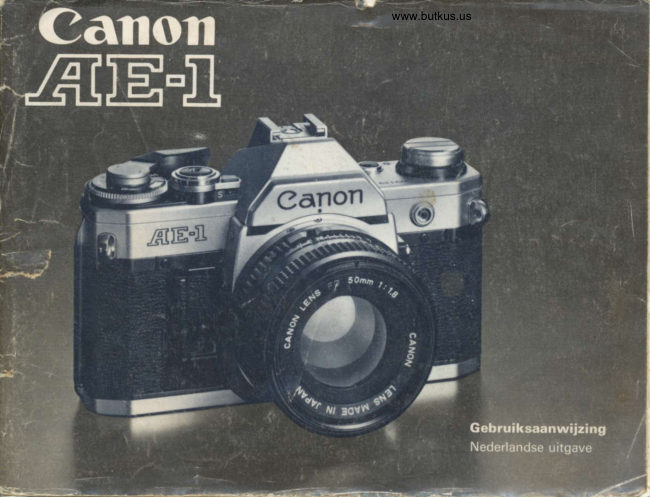 Canon AE-1 Gebruiksaanwijzing manual cover