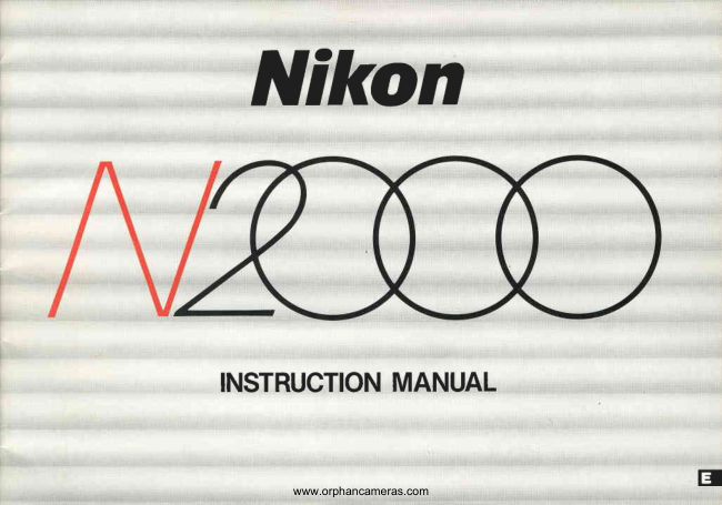 Nikon N2000 manual cover
