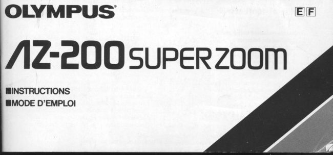 Olympus AZ-200 Super Zoom manual cover