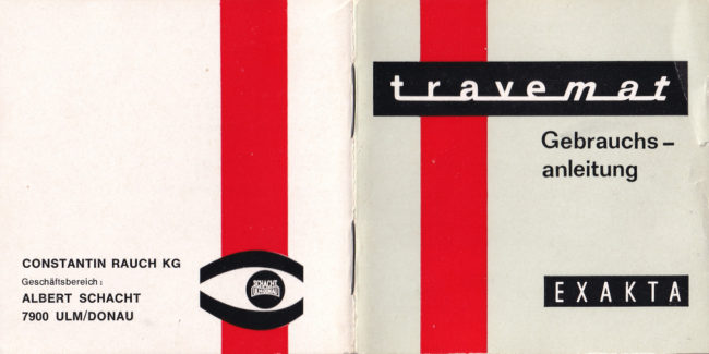 Exakta Travemat manual cover