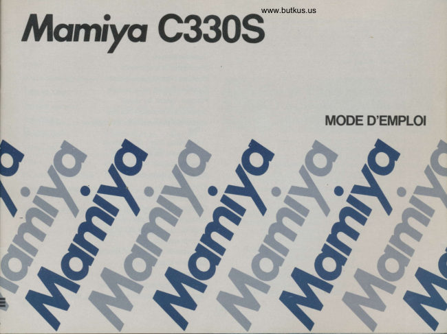 Mamiya C330S manual cover