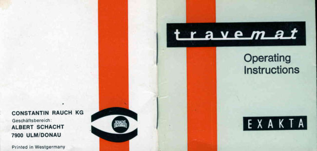 Exakta Travemat manual cover