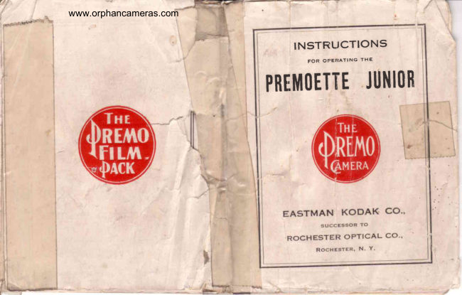 Kodak Premoette Junior manual cover