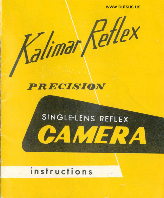 Kalimar Reflex manual cover
