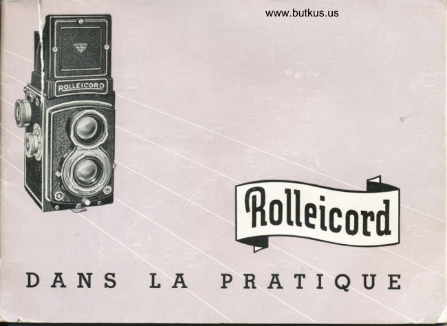 Rolleicord Dans La Pratique manual cover