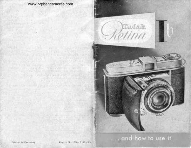 Kodak Retina Ib manual cover