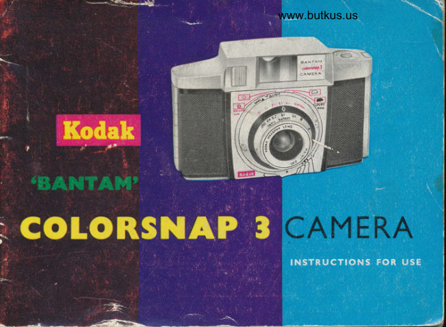 Kodak BANTAM Colorsnap 3 manual cover