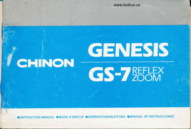 Chinon Genesis Gs 7 Sp manual cover
