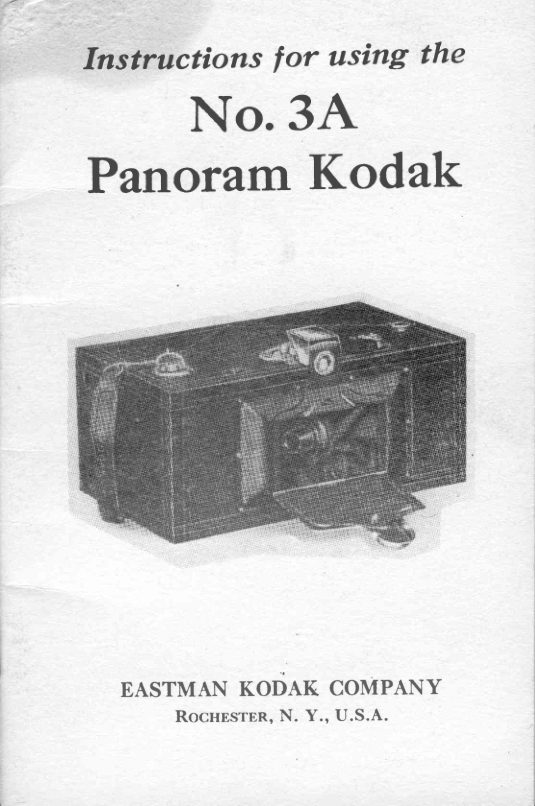 Kodak Panoram No. 3A manual cover