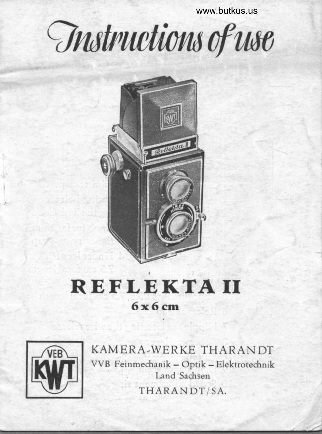 Reflekta II manual cover