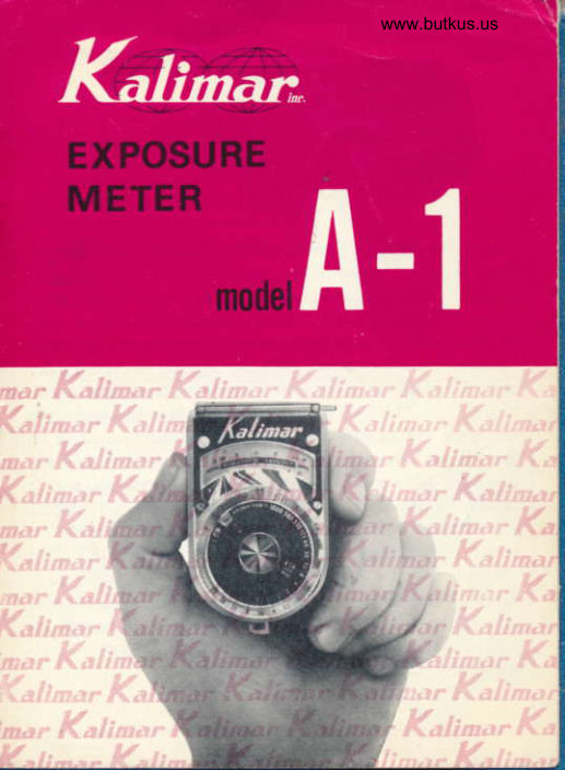 Kalimar A-1 meter manual cover