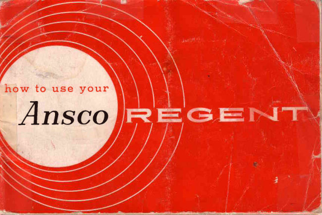Ansco Regent manual cover