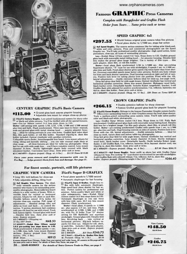Sears Graphic cameras manual cover