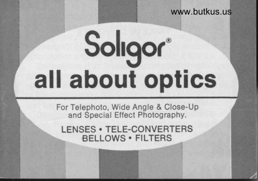 Soligor lenses / optics manual cover