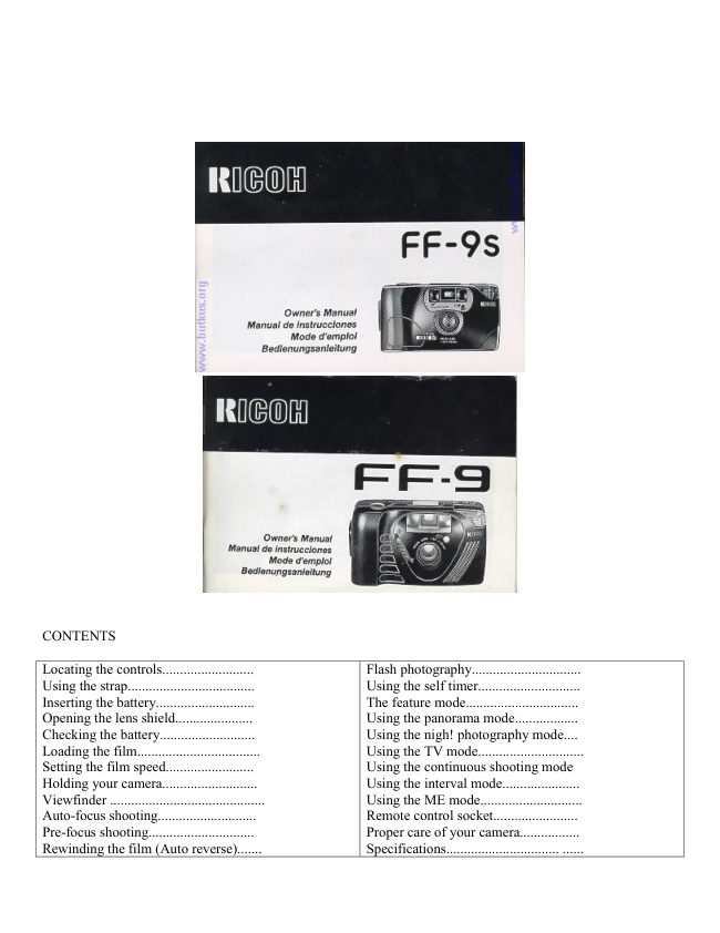 Ricoh FF-9s manual cover