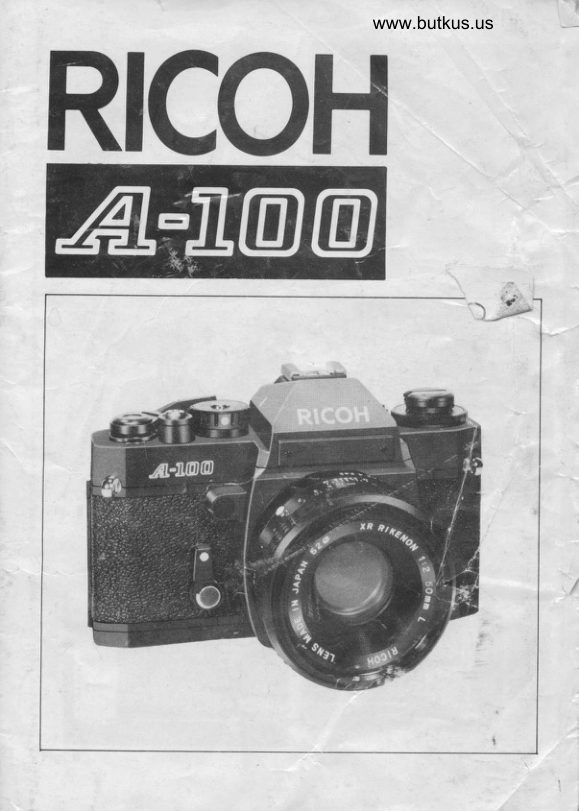 Ricoh A-100 manual cover
