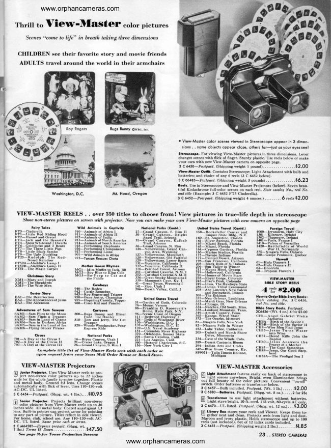 Sears View-Master manual cover