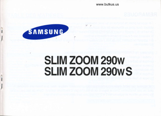 Samsung Slim Zoom 290W manual cover