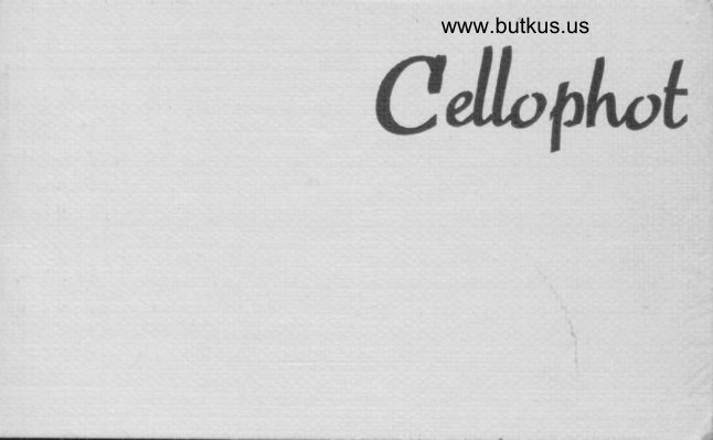 Cellophot meter manual cover