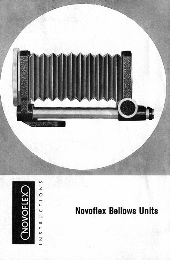 Novaflex Bellows manual cover