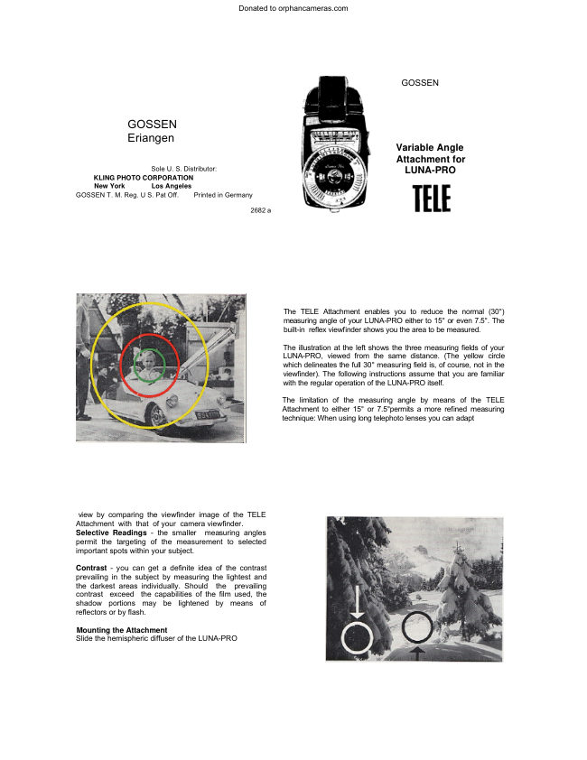 Gossen Luna-Pro manual cover