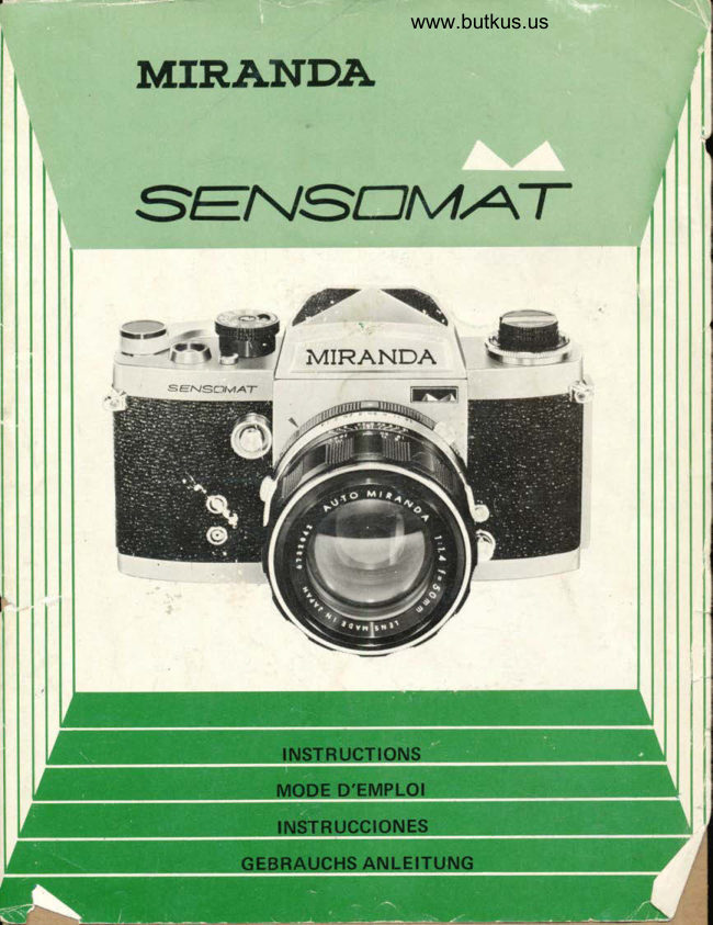 Miranda Sensomat manual cover