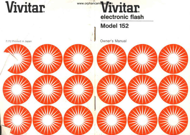 Vivitar 152 manual cover