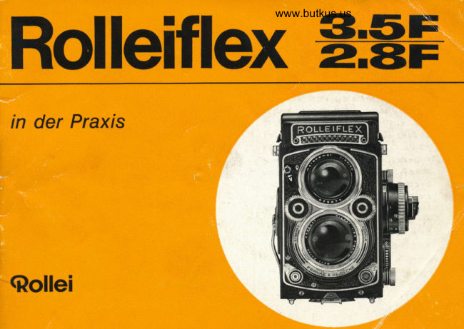 Rolleiflex 3.5F Rolleiflex 2.8F in der Praxis manual cover