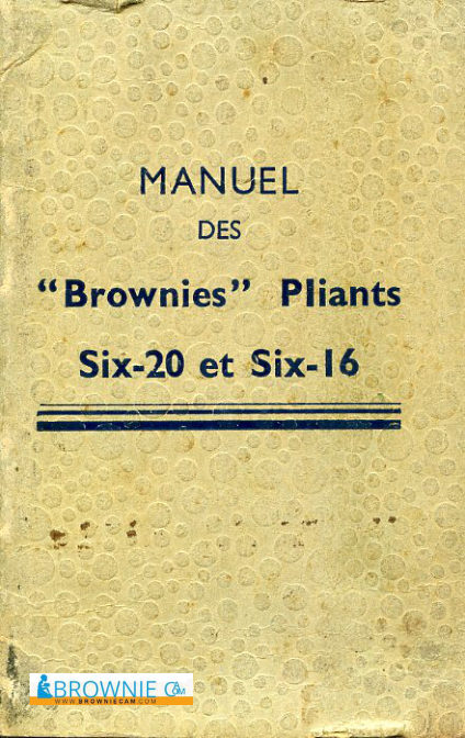 Kodak Brownie Pliants Six-20 / Six-16 manual cover