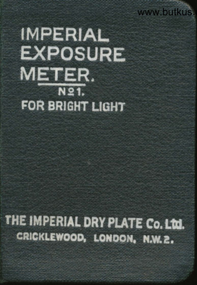 Imperial Exposure Meter manual cover