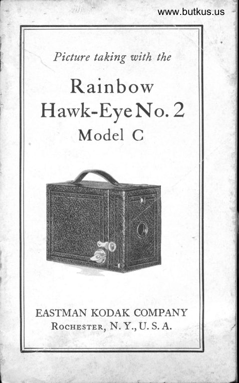 Kodak Rainbow Hawk-Eye No. 2 Model C manual cover