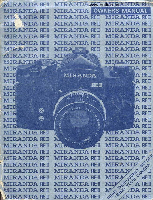 COLOR SCAN OF MIRANDA RE-II manual cover