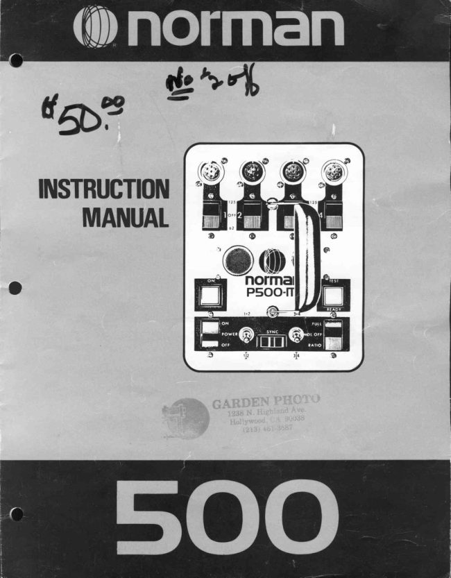 NORMAN 500 flash manual cover