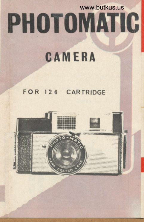 PHOTOMATIC 126 camera manual cover