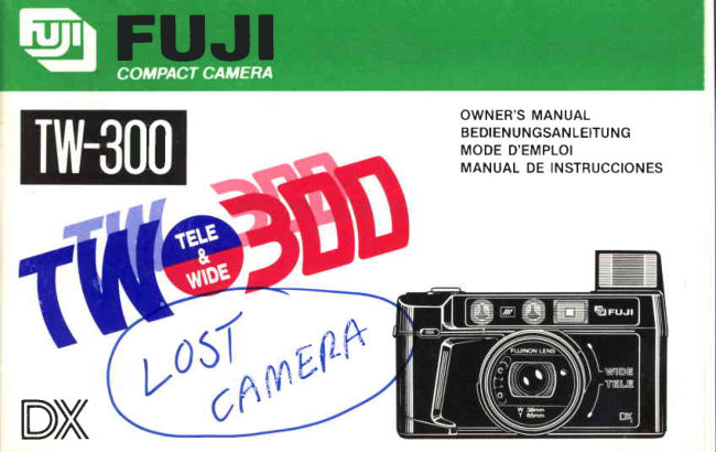 Fujica Tw 300 manual cover