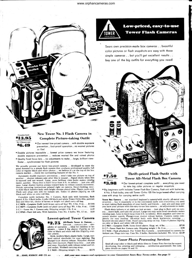 Sears catalog cameras 1956 — part 2 manual cover