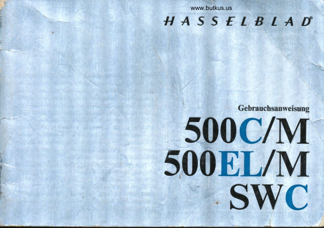 Hasselblad 500 C/M - 500 EL/M - SWC manual cover