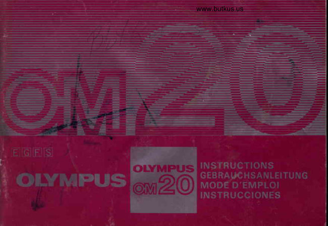 Olympus OM20 manual cover