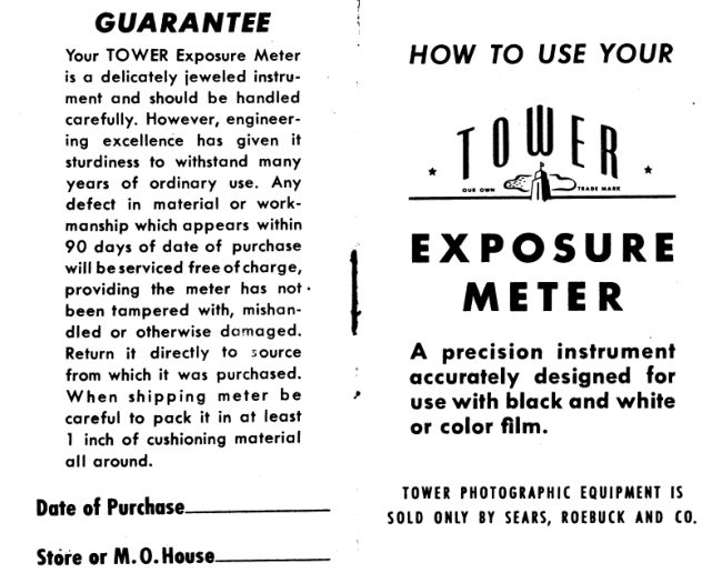 SEARS TOWER METER manual cover
