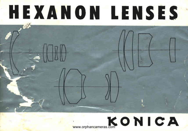 Konica HEXANON manual cover