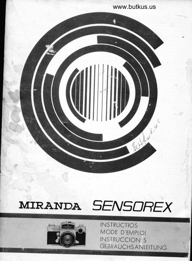 Miranda Sensorex from scanned manual cover