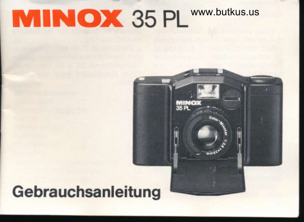Minox 35 PL Gebrauchsanleitung manual cover
