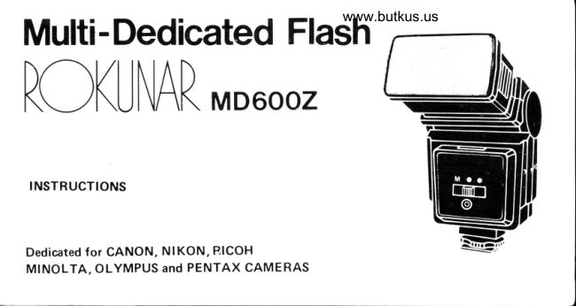 ROKUNAR MD600Z manual cover