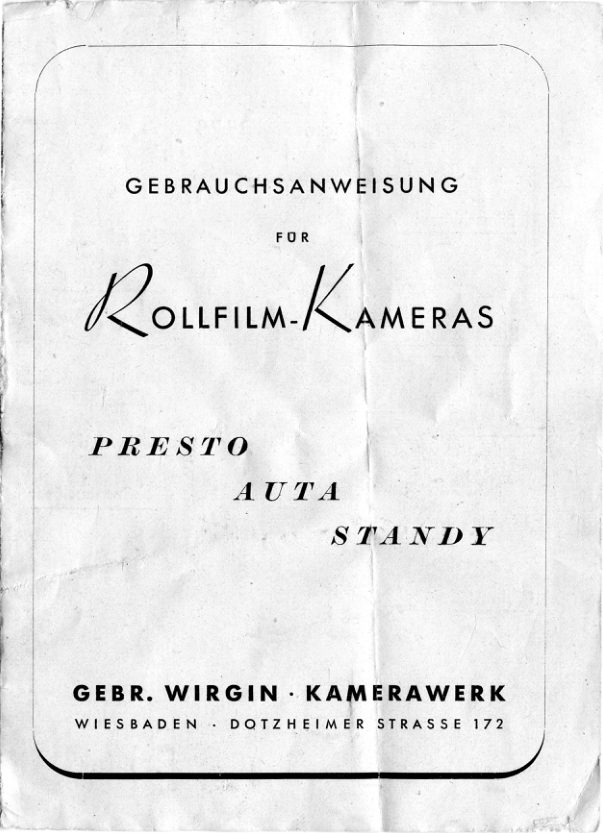 Wirgin Presto manual cover
