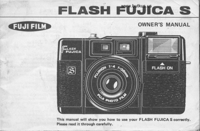 Flash Fujica S manual cover