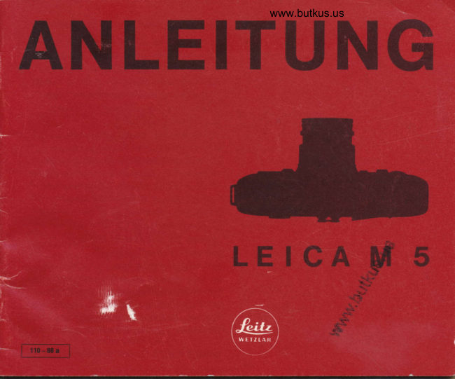 LEICA M5 ANLEITUNG manual cover