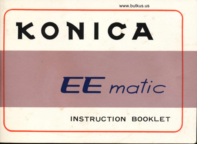 Konica EE matic manual cover