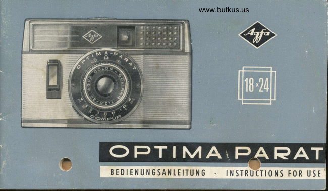 Agfa Optima parat manual cover