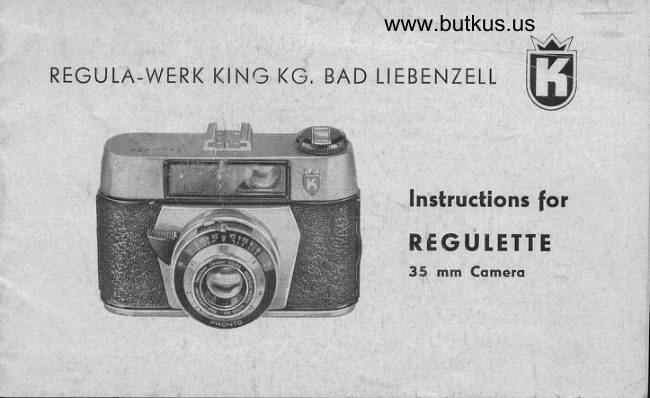 King Rugulette manual cover