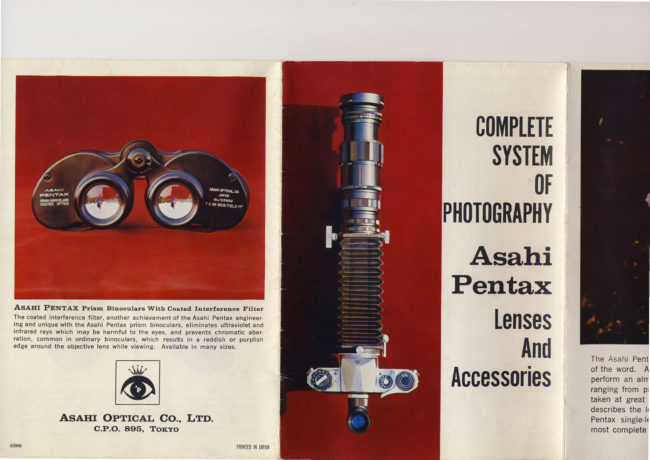 Honeywell Pentax lenses/accessories manual cover